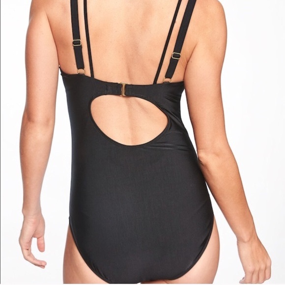 Athleta womans black large AQUALUXE one piece - Picture 2 of 11